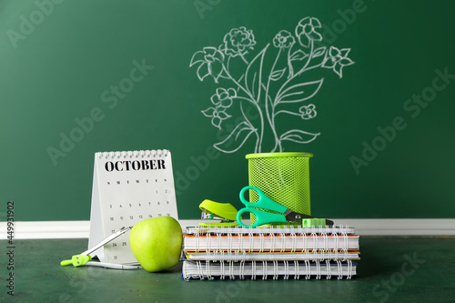 Flip calendar with apple an...