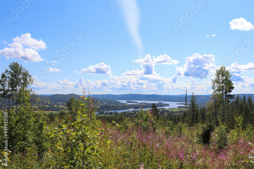 Beautiful view at river Ljusnan from Kramstaleden (Kramsta Trail) in Järvsö