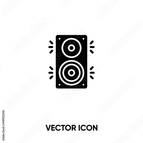 Music speaker vector icon. Modern, simple flat vector illustration for website or mobile app. symbol, logo illustration. Pixel perfect vector graphics	