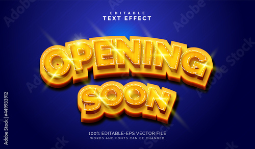 Opening Soon text effect eps vector file