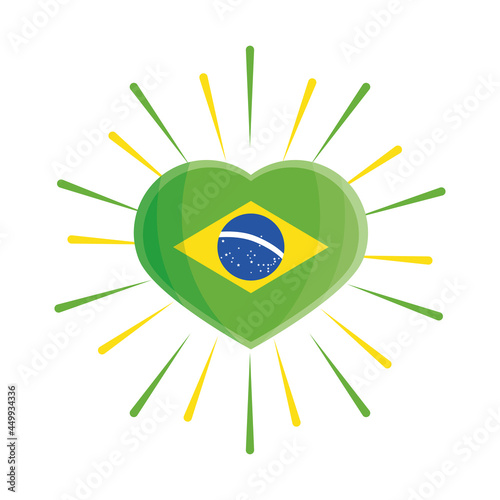 brazilian flag in heart