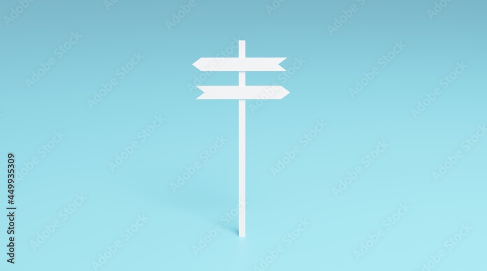 Signpost in the sky. Signpost of path or choice.