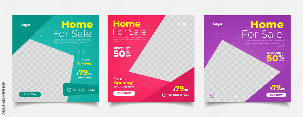 Real Estate Social Media Post Template. Elegant of Real Estate or Home Sale Social Media Promotion Real Estate Social Media Post Template. Elegant of Real Estate or Home Sale Social Media Promotion
