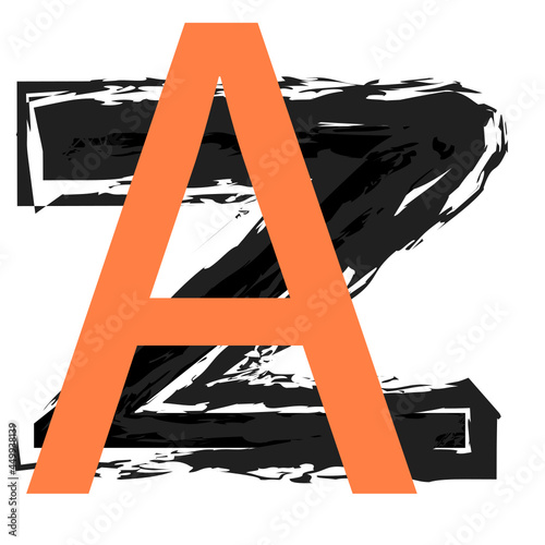 alphabet letter AZ logo design