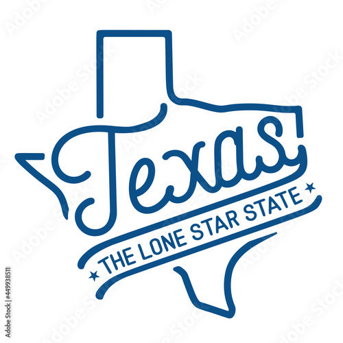 Texas the lone star state. Texas map design template. Vector and illustration.
