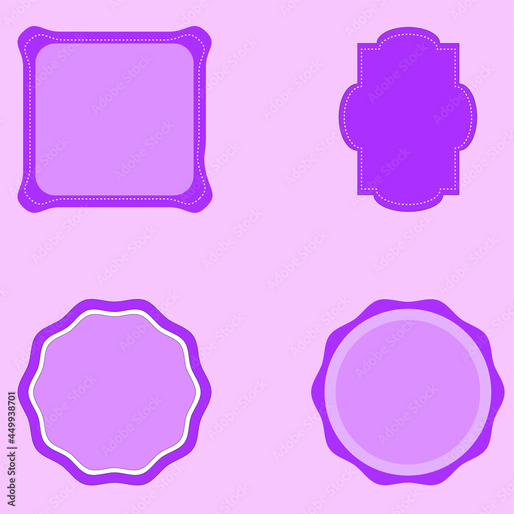 Small custom frames, digital art, vector icons. Small custom frames, digital art, vector icons.