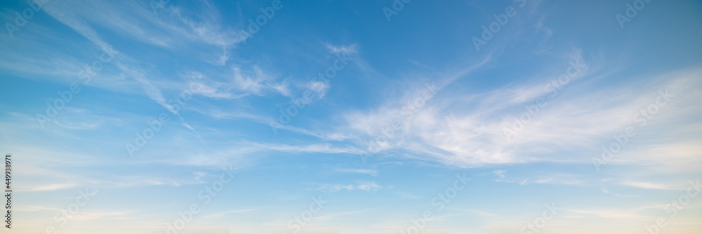 Blue sky with clouds in sardinia at sunset