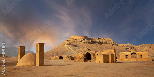 Remains of Zoroastrian temples and settlements in Yazd, Iran