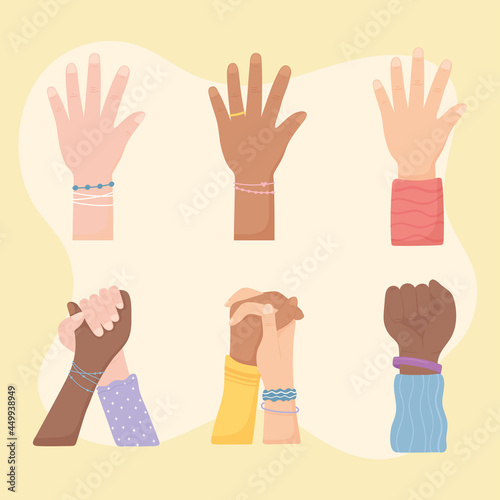 hands against racial discrimination