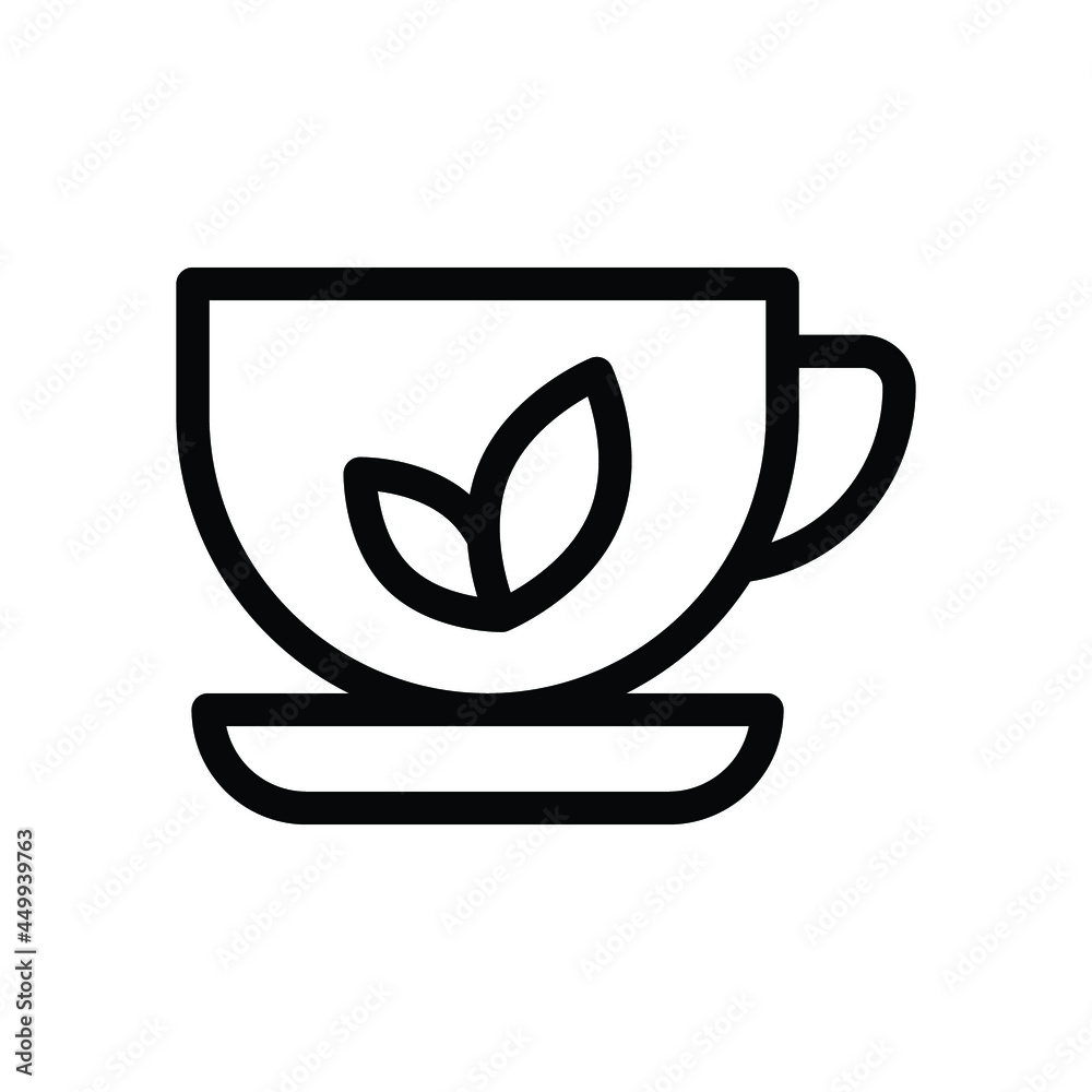 green tea icon illustration vector graphic