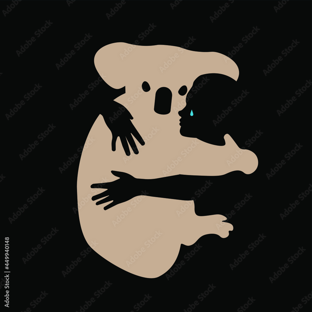 Endangered Species - Koala Bear - animal hugged by a person Endangered Species - Koala Bear - animal hugged by a person