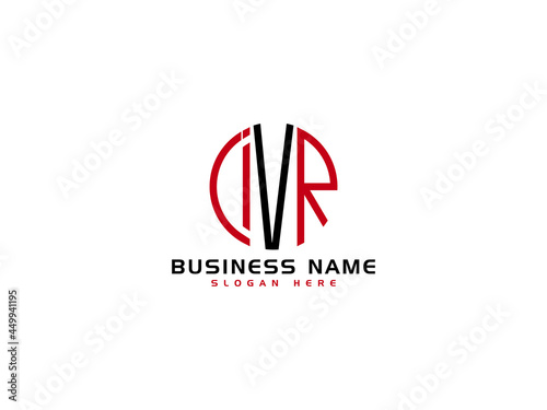 Letter IVR Logo Iocn Vector Image For Business