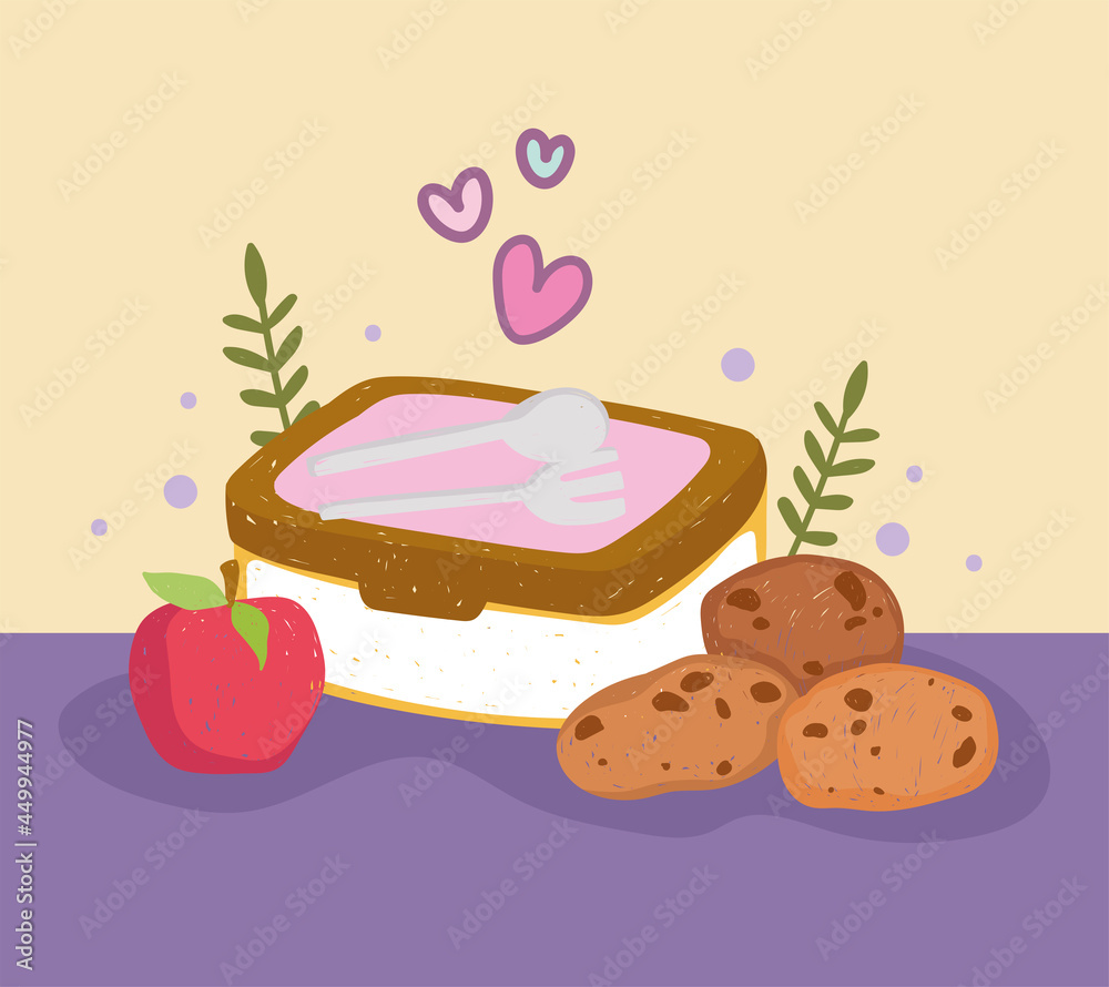 lunch box cookies and apple lunch box cookies and apple