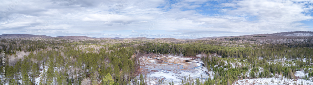 panorama of the winter river