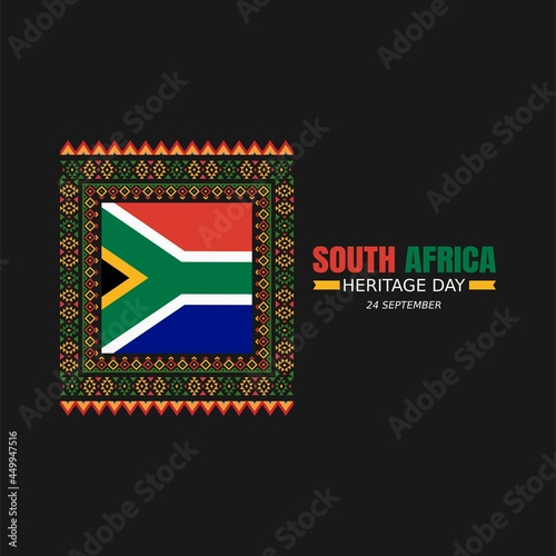 Happy Heritage Day South Africa Vector Illustration. Suitable for greeting card, poster and banner.	
