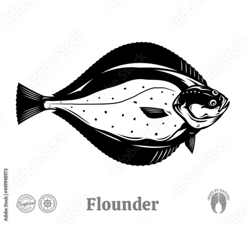 Vector mackerel fish illustration isolated on a white background