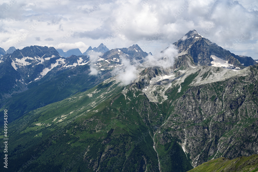 Fototapeta premium Mountain range landscape in summer