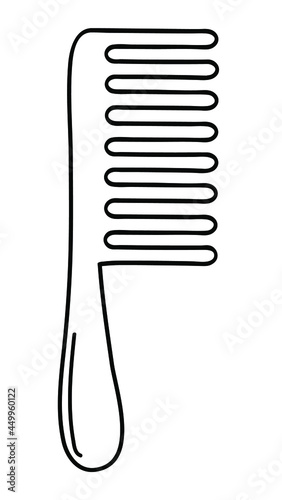 Comb hand drawn outline doodle icon. Hair comb vector  for print, web, mobile and infographics. Vector illustration isolated on white.