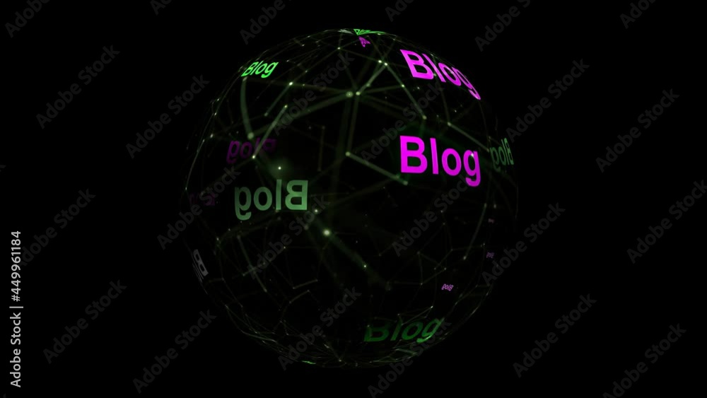 Blog concept on rotating sphere Blog concept on rotating sphere