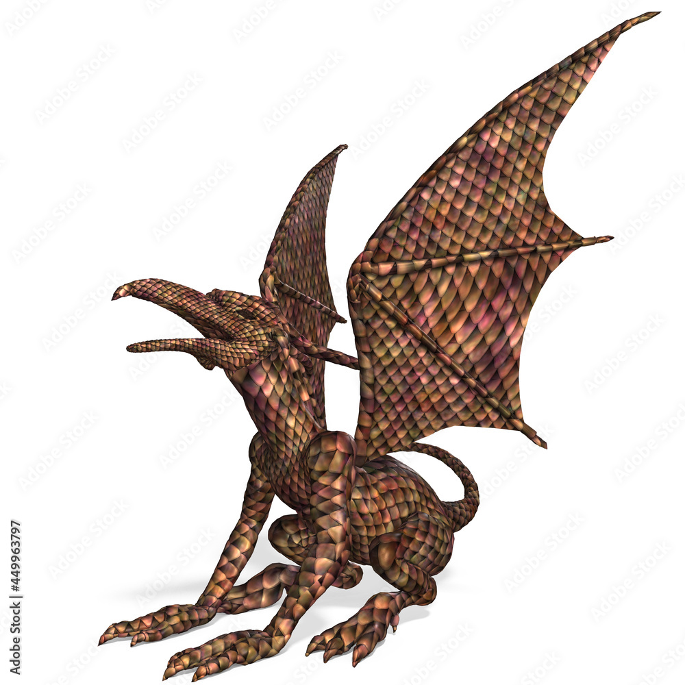 Fototapeta premium 3d-illustration of an isolated mystical fantasy gargoyle