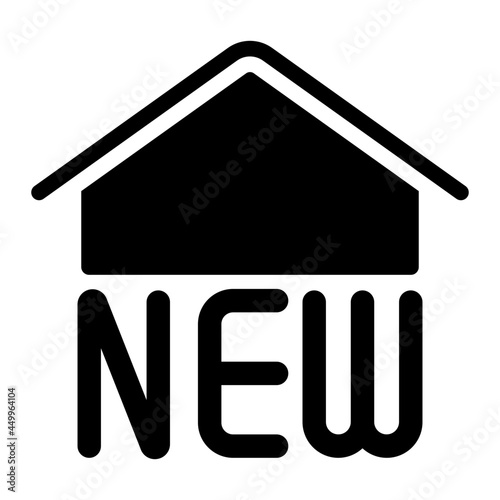 new home glyph icon