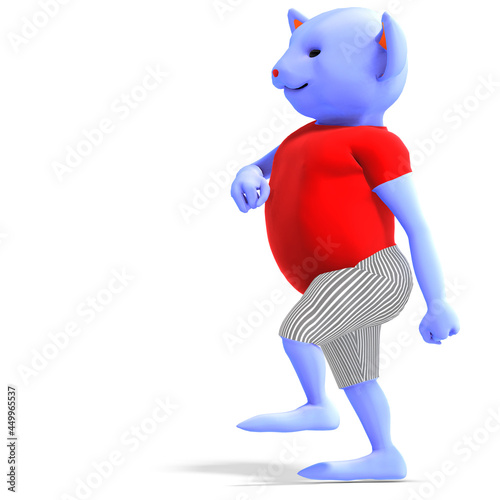 3d-illustration of an isolated fantasy goblin creature