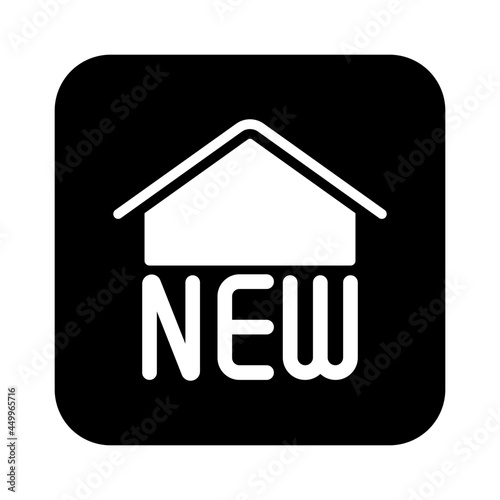 new home glyph icon