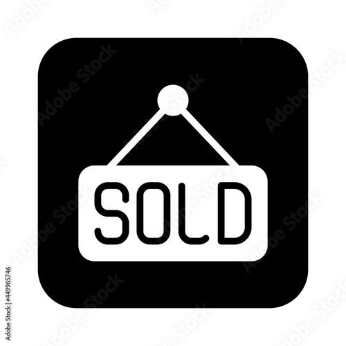 board sold glyph icon