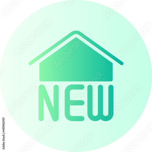 new home flat gradient icon
