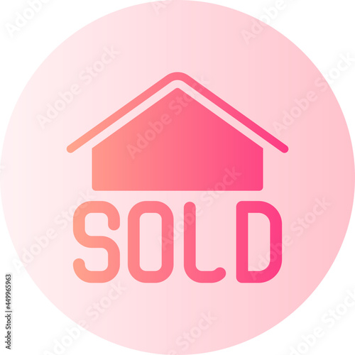 sold home flat gradient icon