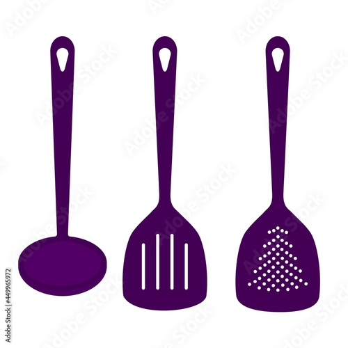 some kind of purple spatula