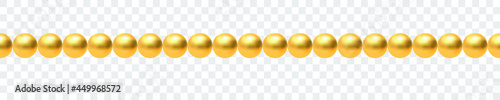Golden luxury background with beads. Vector illustration.