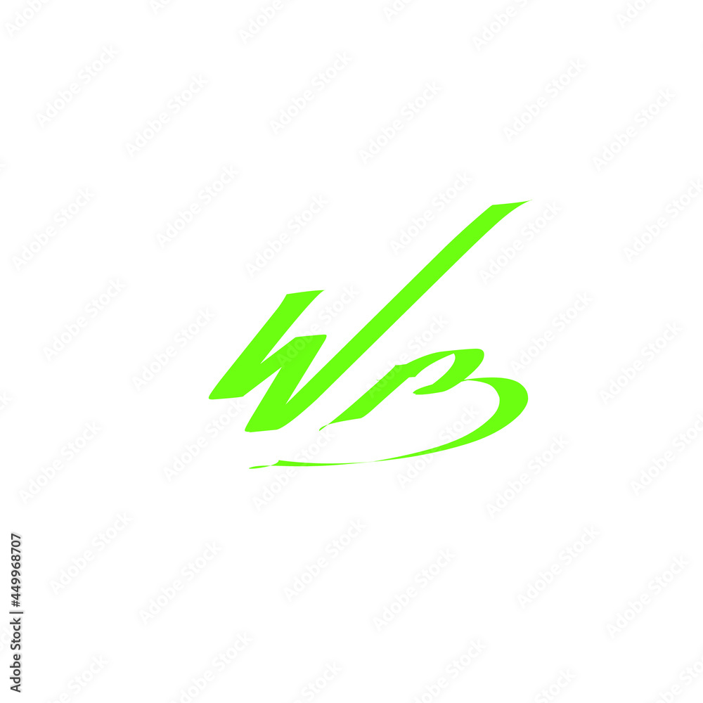 wB handwritten logo for identity wB handwritten logo for identity