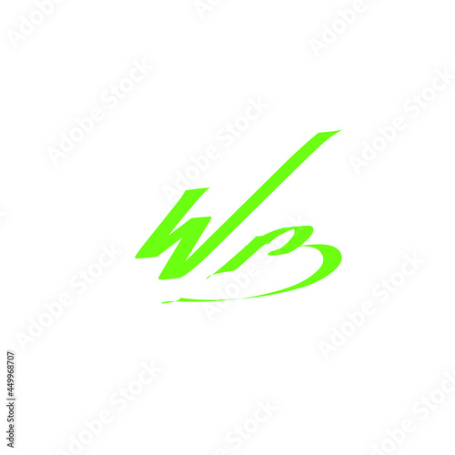 wB handwritten logo for identity