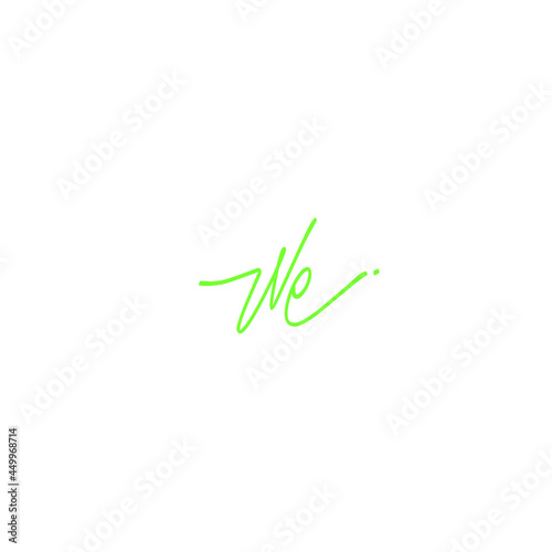 We handwritten logo for identity