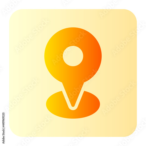 pin map flat gradient icon