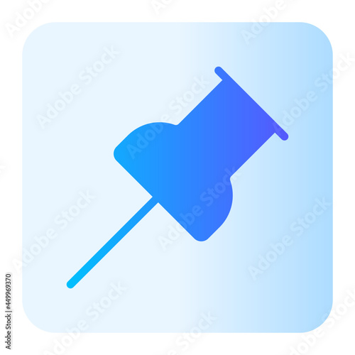 push pin flat gradient icon