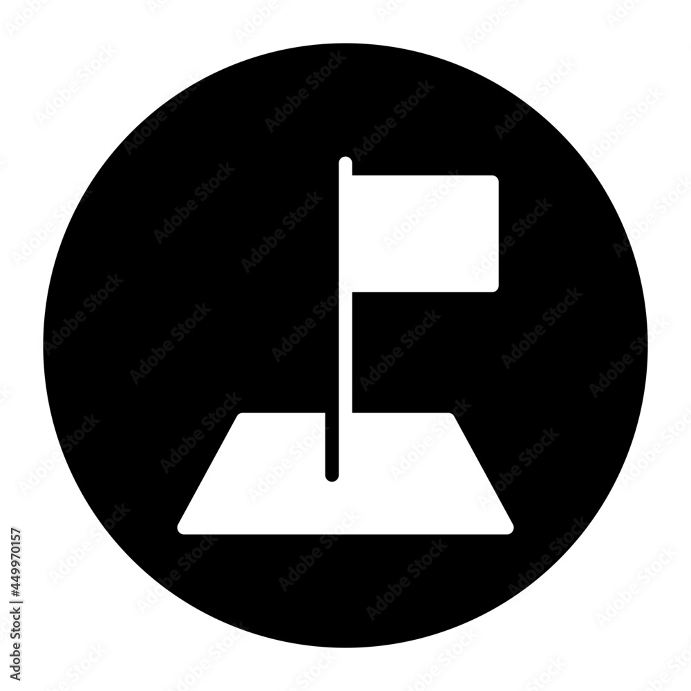 flag location circular glyph icon flag location circular glyph icon