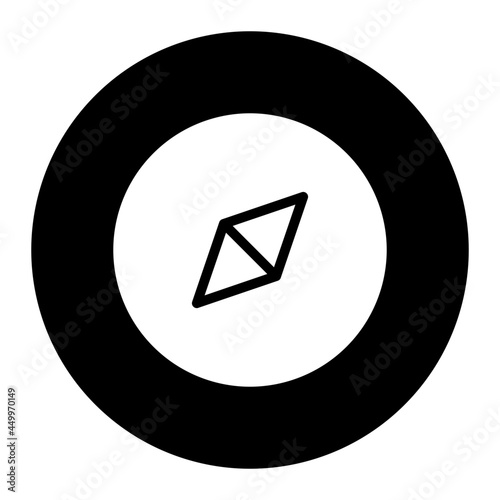compas circular glyph icon