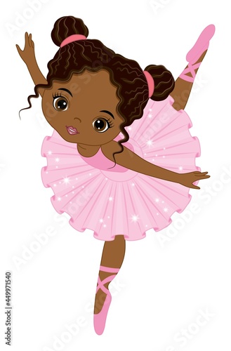 Beautiful African American Ballerina Dancing