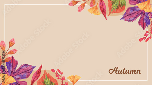 Handdrawn Autumn Leaves Background