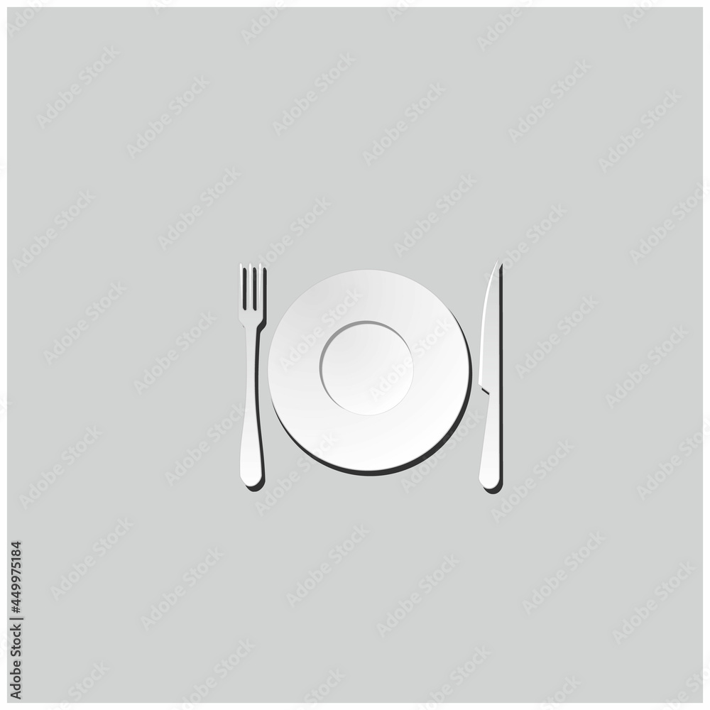 Fork, Plate and Knife logo design inspiration Fork, Plate and Knife logo design inspiration