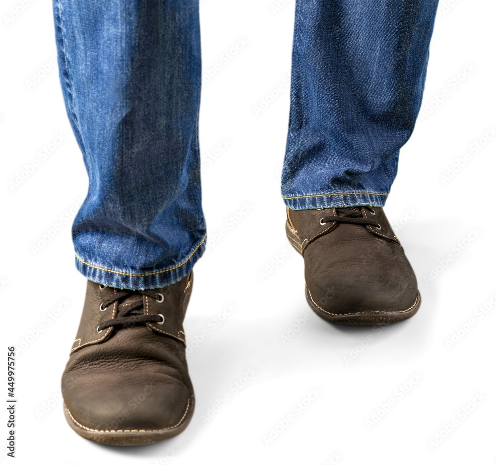 Leg in shoes. Leg in shoes.