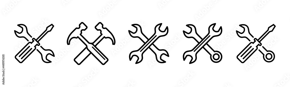 Vector graphic of tool icon collection Vector graphic of tool icon collection