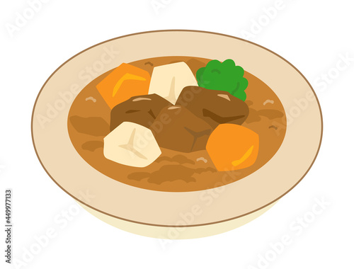 ビーフシチューやビーフカレーをイメージしたイラスト