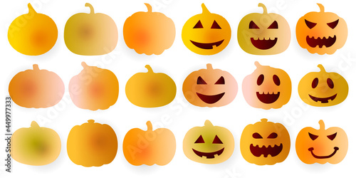 ハロウィン　かぼちゃ　お化け　アイコン