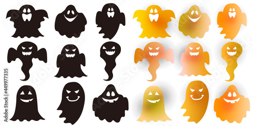 ハロウィン　幽霊　お化け　アイコン