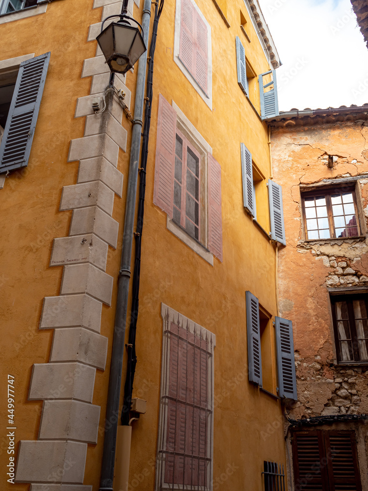 traditional stone houses in small provencal village in the French Riviera back country