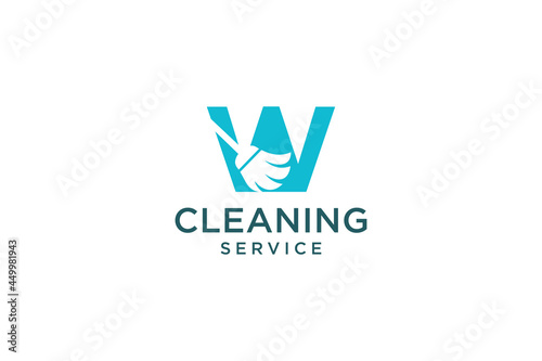 Letter W for cleaning clean service Maintenance for car detailing, homes logo icon vector template.