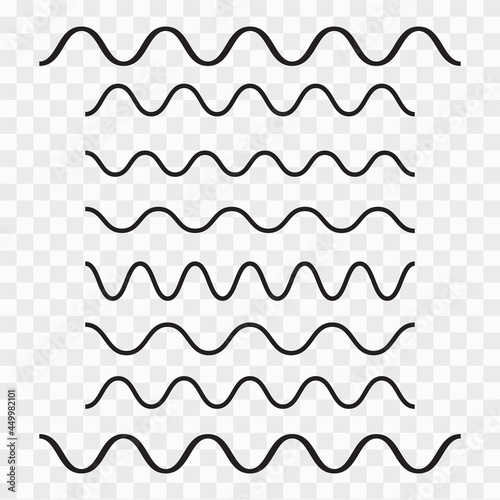 Waves outline icon, modern minimal flat design style. Wave thin line symbol
